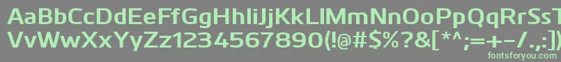 KuroBold Font – Green Fonts on Gray Background