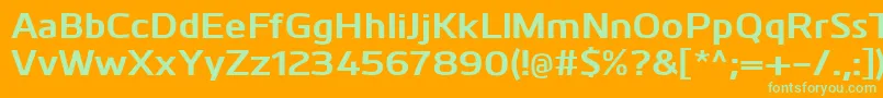 KuroBold Font – Green Fonts on Orange Background