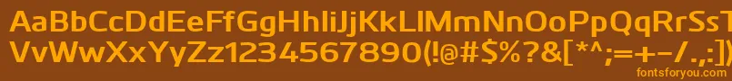 KuroBold Font – Orange Fonts on Brown Background