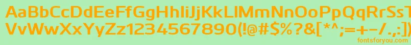 KuroBold Font – Orange Fonts on Green Background