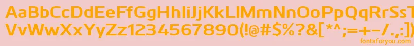 KuroBold Font – Orange Fonts on Pink Background