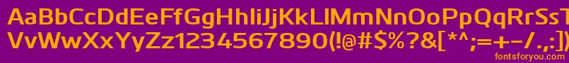KuroBold Font – Orange Fonts on Purple Background