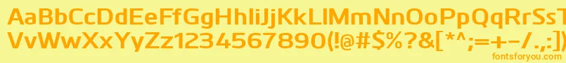 More about KuroBold Font KuroBold Font – Orange Fonts on Yellow Background