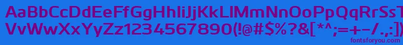 KuroBold Font – Purple Fonts on Blue Background