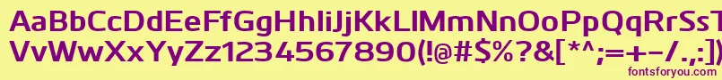 KuroBold Font – Purple Fonts on Yellow Background