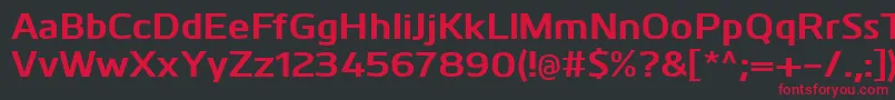 KuroBold Font – Red Fonts on Black Background