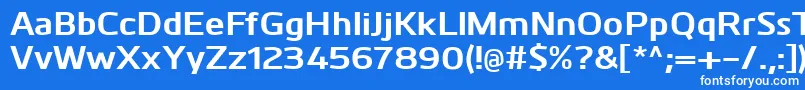 KuroBold Font – White Fonts on Blue Background