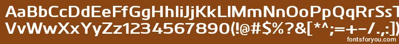 KuroBold-Schriftart – Weiße Schriften auf braunem Hintergrund