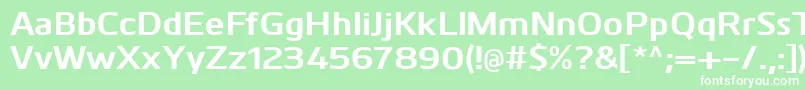 KuroBold Font – White Fonts on Green Background