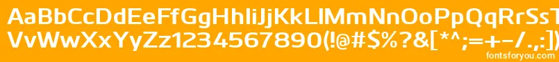 KuroBold Font – White Fonts on Orange Background