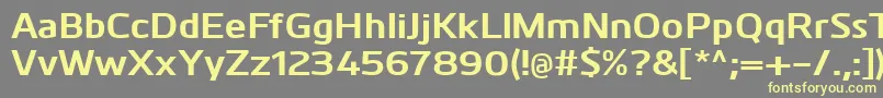 KuroBold Font – Yellow Fonts on Gray Background