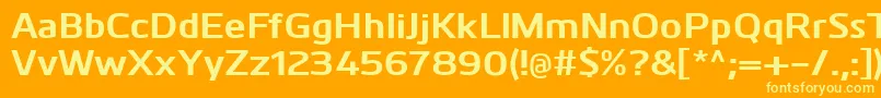 KuroBold Font – Yellow Fonts on Orange Background