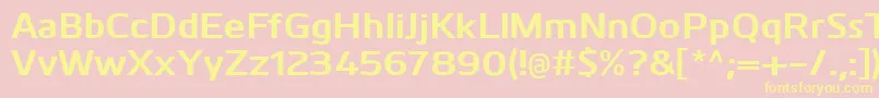 KuroBold Font – Yellow Fonts on Pink Background