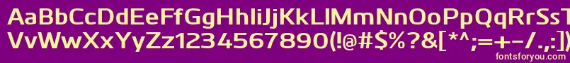 KuroBold Font – Yellow Fonts on Purple Background