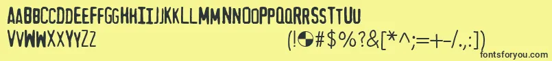MythBusters Font – Black Fonts on Yellow Background