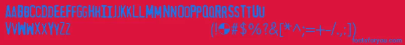 Police MythBusters – polices bleues sur fond rouge