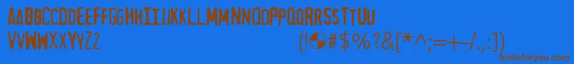 Шрифт MythBusters – коричневые шрифты на синем фоне