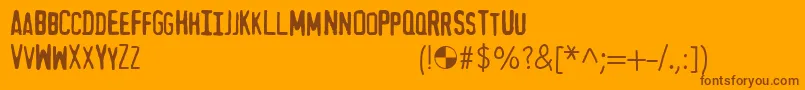 MythBusters Font – Brown Fonts on Orange Background