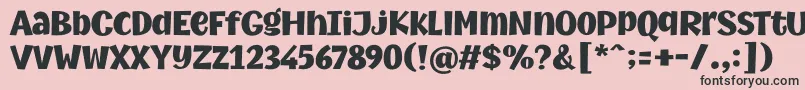 MythicalGarden Black Font – Black Fonts on Pink Background