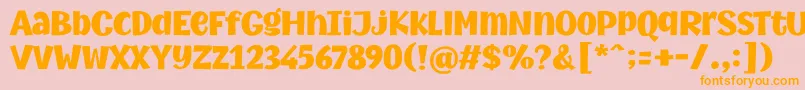 MythicalGarden Black Font – Orange Fonts on Pink Background