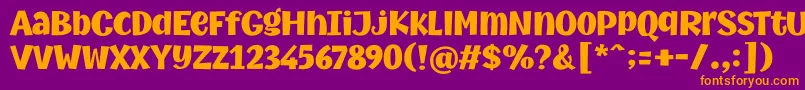 MythicalGarden Black Font – Orange Fonts on Purple Background