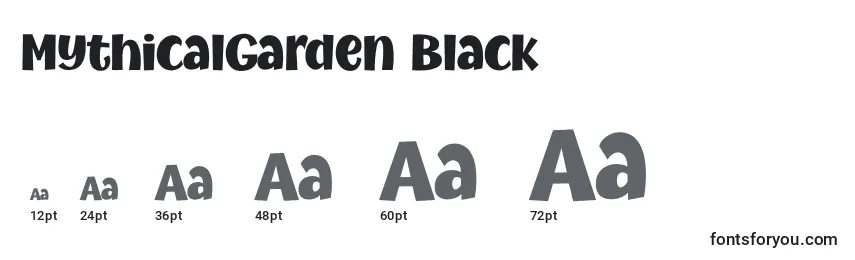 Размеры шрифта MythicalGarden Black