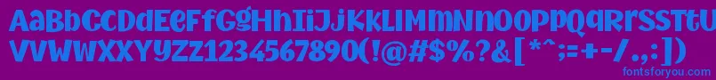 Шрифт MythicalGarden Black – синие шрифты на фиолетовом фоне