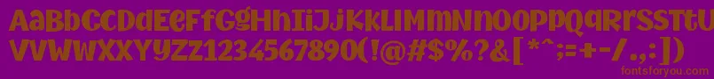 Шрифт MythicalGarden Black – коричневые шрифты на фиолетовом фоне