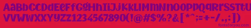 Шрифт MythicalGarden Black – фиолетовые шрифты на красном фоне