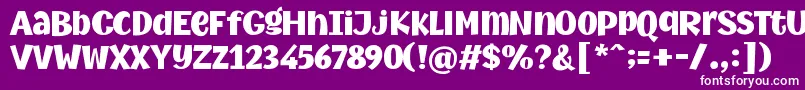 フォントMythicalGarden Black – 紫の背景に白い文字