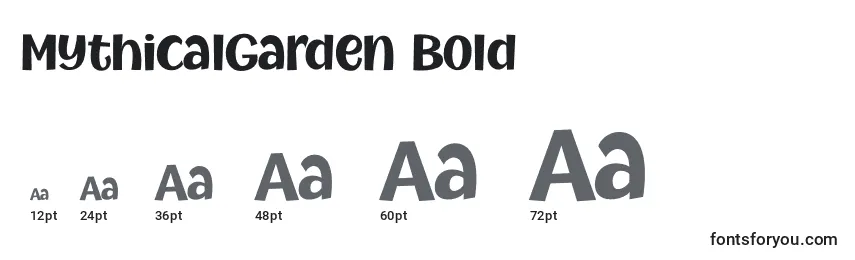 Размеры шрифта MythicalGarden Bold