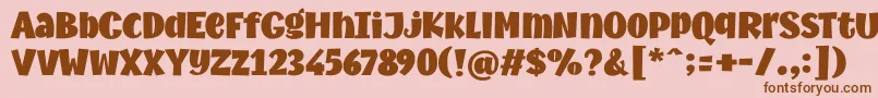MythicalGarden Fat Font – Brown Fonts on Pink Background