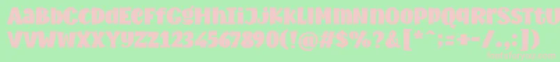 MythicalGarden Fat Font – Pink Fonts on Green Background