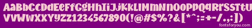 MythicalGarden Fat Font – Pink Fonts on Purple Background