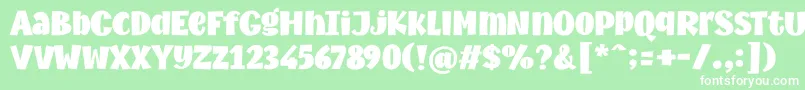 MythicalGarden Fat Font – White Fonts on Green Background