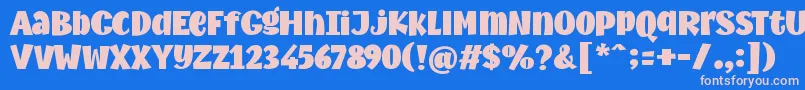 MythicalGarden Fat Font – Pink Fonts on Blue Background