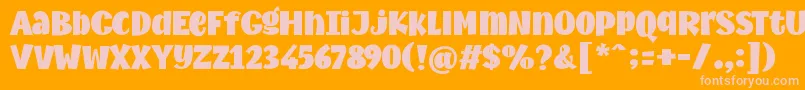 MythicalGarden Fat Font – Pink Fonts on Orange Background