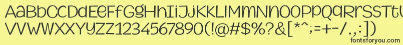 MythicalGarden Light Font – Black Fonts on Yellow Background