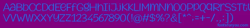 MythicalGarden Light Font – Blue Fonts on Purple Background