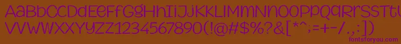 MythicalGarden Light Font – Purple Fonts on Brown Background