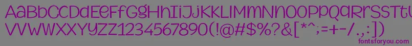 MythicalGarden Light Font – Purple Fonts on Gray Background