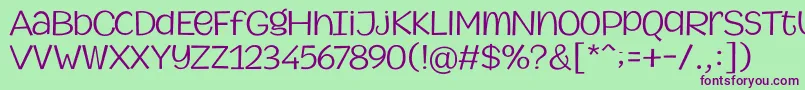 MythicalGarden Light Font – Purple Fonts on Green Background