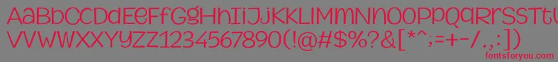 MythicalGarden Light Font – Red Fonts on Gray Background