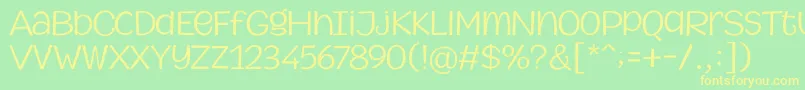 More about MythicalGarden Light Font MythicalGarden Light Font – Yellow Fonts on Green Background