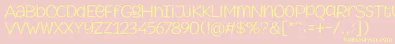MythicalGarden Light Font – Yellow Fonts on Pink Background