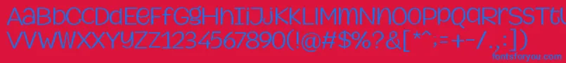 MythicalGarden Light Font – Blue Fonts on Red Background