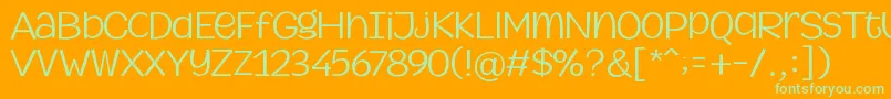 MythicalGarden Light Font – Green Fonts on Orange Background