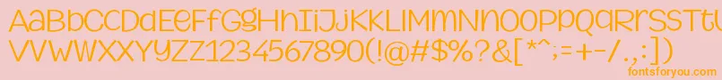 MythicalGarden Light Font – Orange Fonts on Pink Background