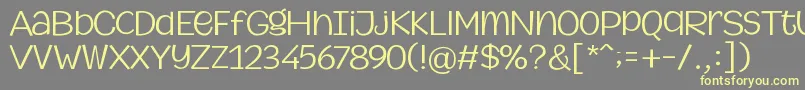 MythicalGarden Light Font – Yellow Fonts on Gray Background