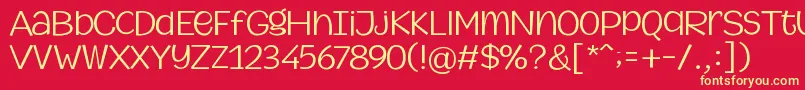 MythicalGarden Light Font – Yellow Fonts on Red Background